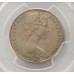 AUSTRALIA 1966 . TWENTY 20 CENTS COIN . VARIETY . WAVY 2